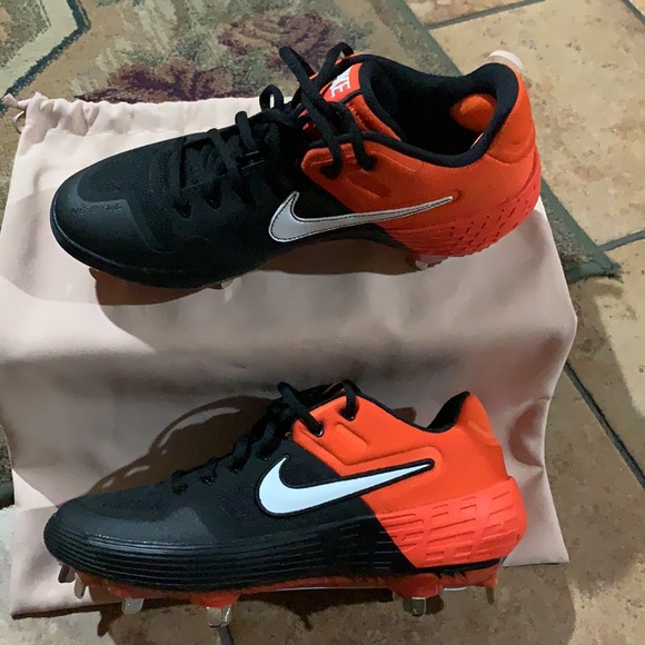 Nike Alpha Elite 2 Pro Baseball Cleat Orange/Black - Picture 8 of 12